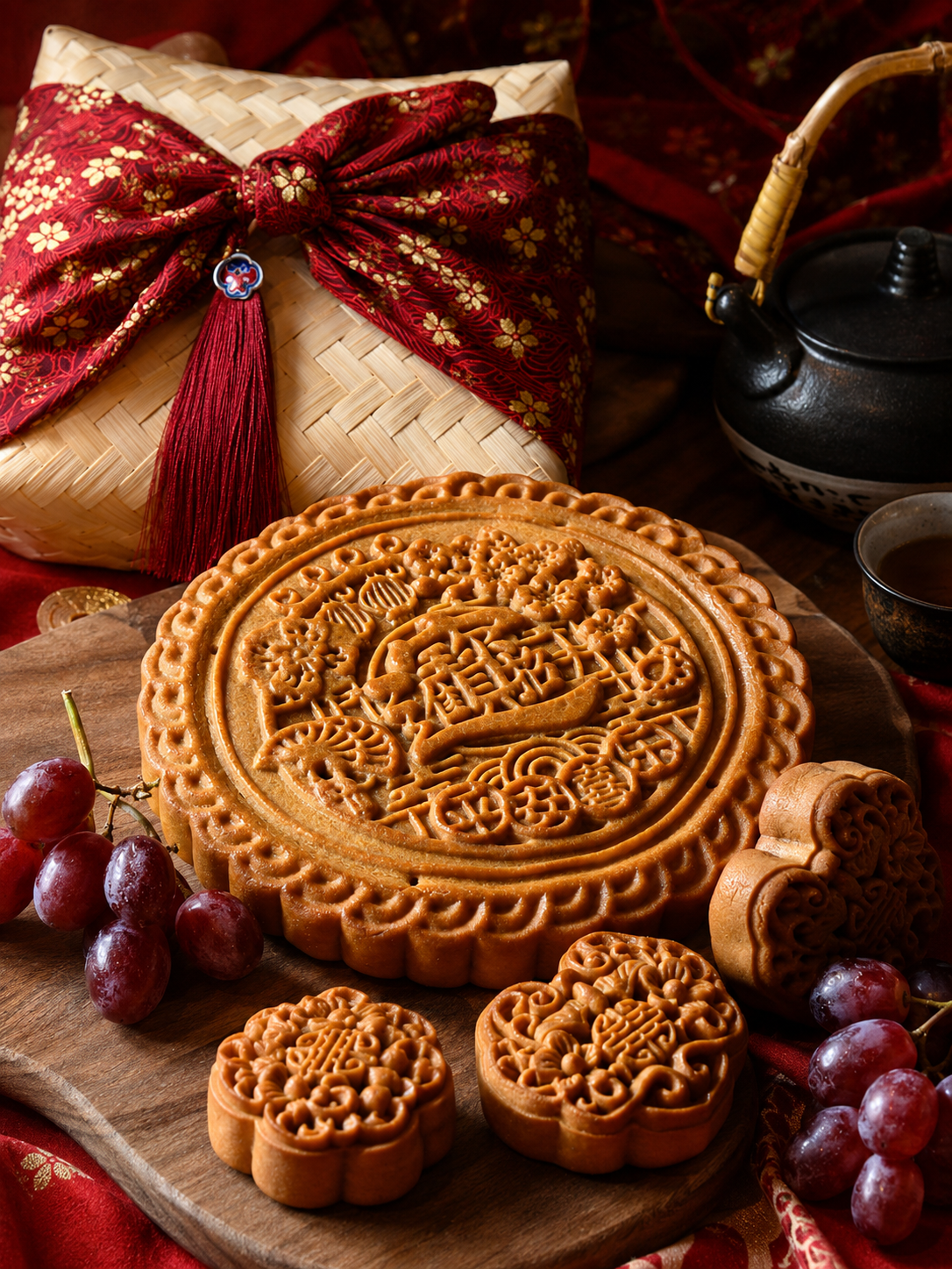 XIHOME - Giant Mooncake gift set - 2 pcs